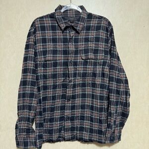 Vince Blue Gray Plaid Flannel Cotton Long Sleeve Button Up Shirt